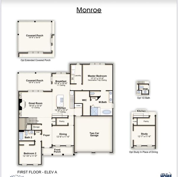2D floor plan layout of this home in White Oak, Arlington, TN (Image 3). 2D floor plan layout of this home in White Oak, Arlington, TN (Image 3).