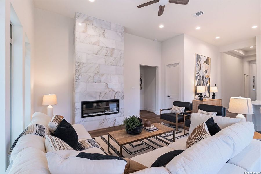 Furnished interior view inside a new home in , New Braunfels (Image 16).