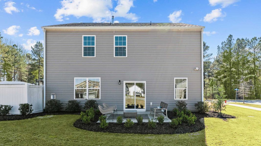 Exterior details and patio area of a home in West New Bern, New Bern (Image 4). Exterior details and patio area of a home in West New Bern, New Bern (Image 4).