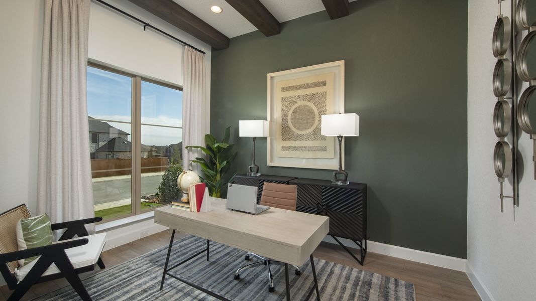 Furnished interior view inside a new home in Briggs Ranch, San Antonio (Image 82).