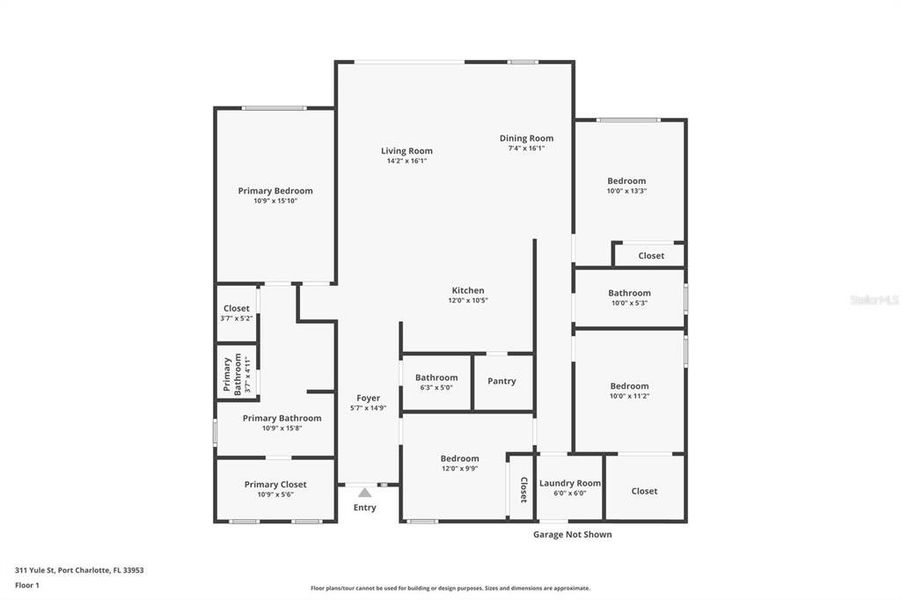 2D floor plan layout of this home in , Port Charlotte, FL (Image 4).