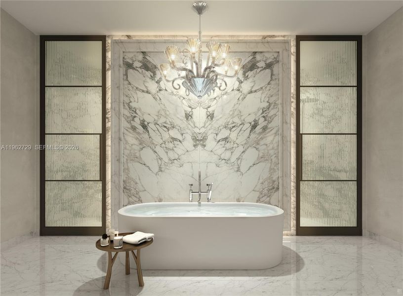 Close-up of interior finishes inside a home in Baccarat Residences Miami, Miami (Image 8).