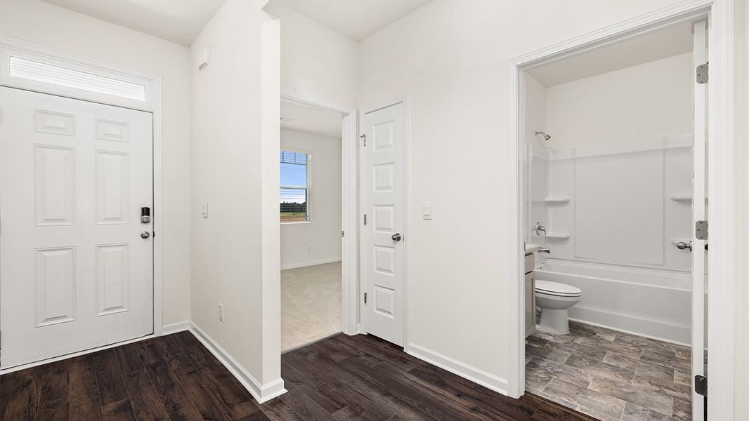 Representative unfurnished interior of a home built from the Aria by D.R. Horton in The Preserve at Agricultural Village, Perry (Image 19). Representative unfurnished interior of a home built from the Aria by D.R. Horton in The Preserve at Agricultural Village, Perry (Image 19).