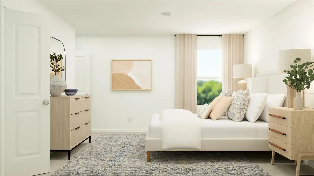 Furnished interior view inside a new home in Thunder Rock: Watermill Collection, Marble Falls (Image 11).