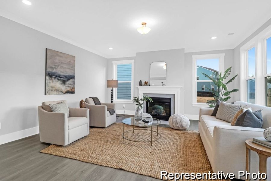 Furnished interior view inside a new home in Homecoming, Ravenel (Image 12).