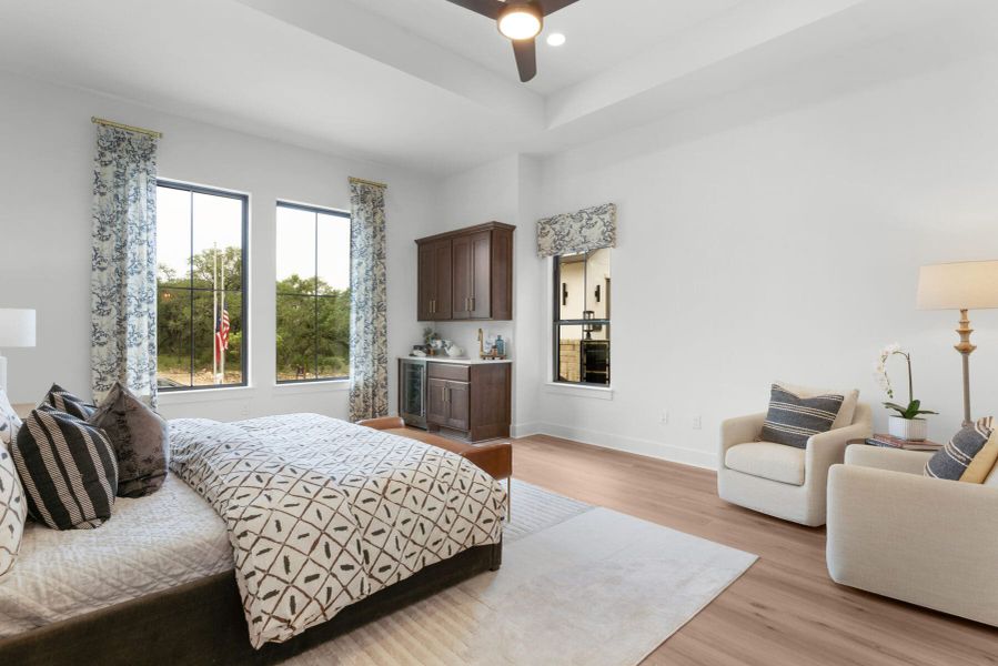 Furnished interior view inside a new home in Enchanted Bluff, Garden Ridge (Image 51).