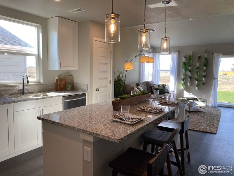 Furnished interior view inside a new home in Union Colony West, Evans (Image 7).