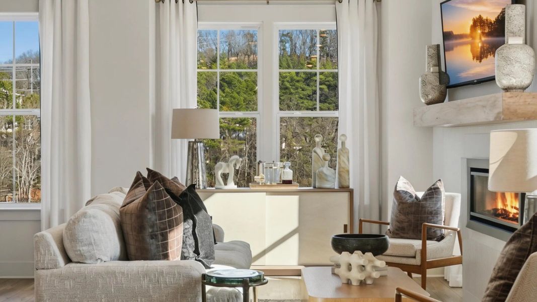 Representative furnished interior of a home built from the Seaton by DRB Homes in Barrett Pointe, Kennesaw (Image 14).