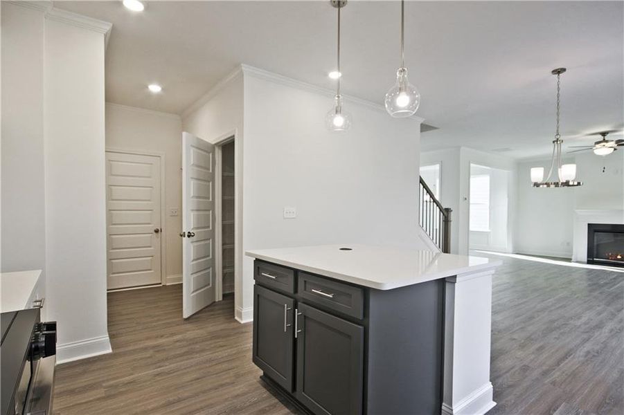 Furnished interior view inside a new home in Clark Farms, Flowery Branch (Image 9). Furnished interior view inside a new home in Clark Farms, Flowery Branch (Image 9).