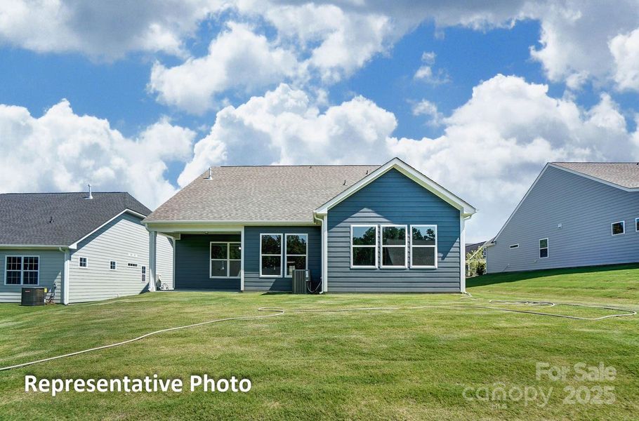 Exterior details and patio area of a home in Villas at Prestwick, Mooresville (Image 4).