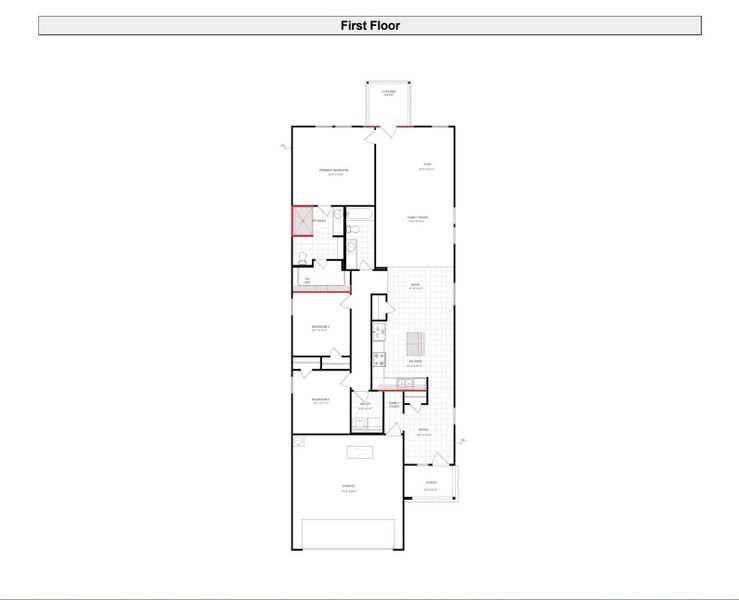 2D floor plan layout of this home in , Pinehurst, TX (Image 3).