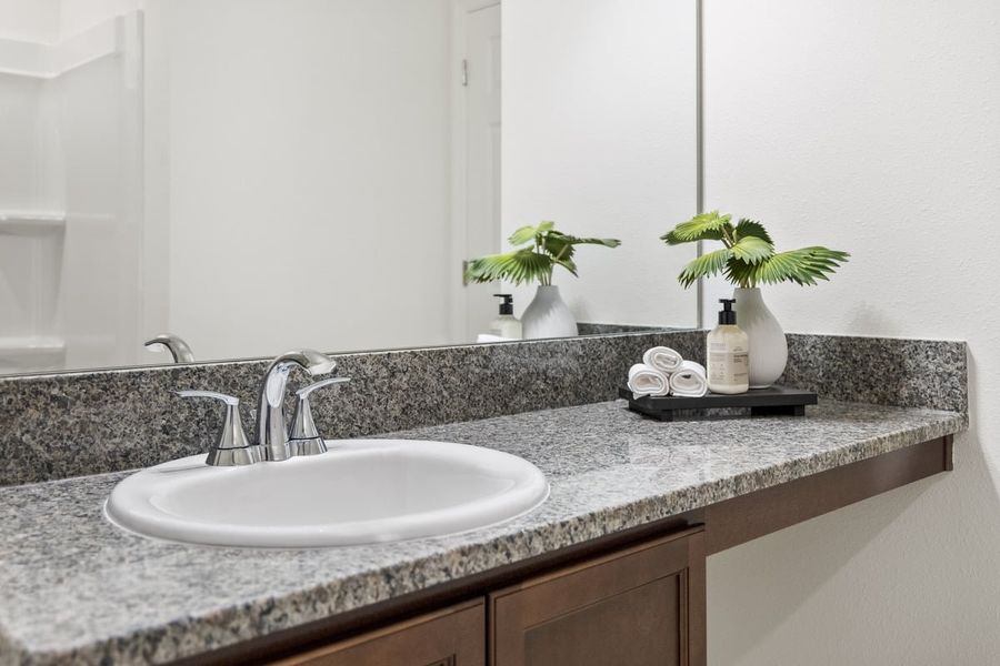 Granite countertops at bath 2