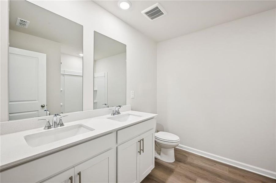 Furnished interior view inside a new home in Parkside at Grayson, Grayson (Image 9).