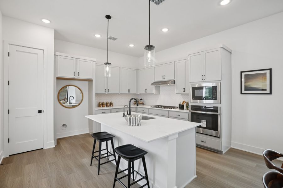 Representative furnished interior of a home built from the Elizabeth by Risewell Homes in Novel, Austin (Image 9).