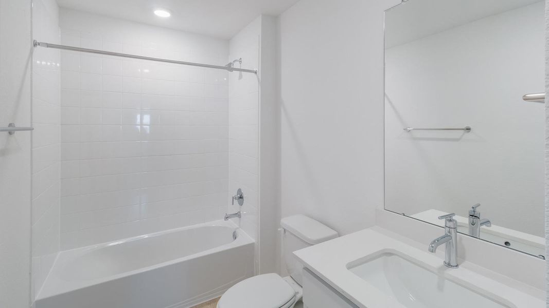 Furnished interior view inside a new home in Trails at Wildhorse, Austin (Image 6).