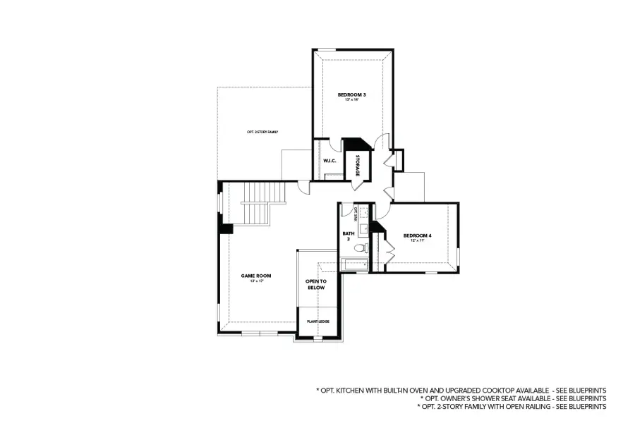 2D floor plan layout of this home in Southern Pointe, College Station, TX (Image 3).