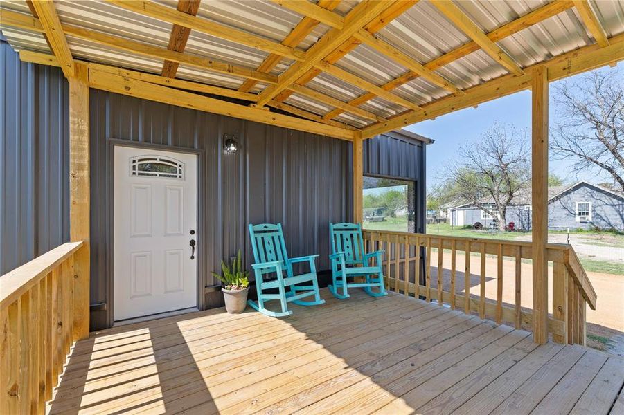Exterior details and patio area of a home in , Brownwood (Image 21).