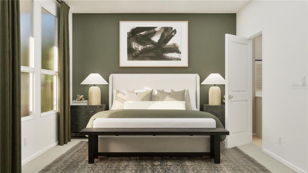 Furnished interior view inside a new home in Wellness Ridge, Clermont (Image 21). Furnished interior view inside a new home in Wellness Ridge, Clermont (Image 21).