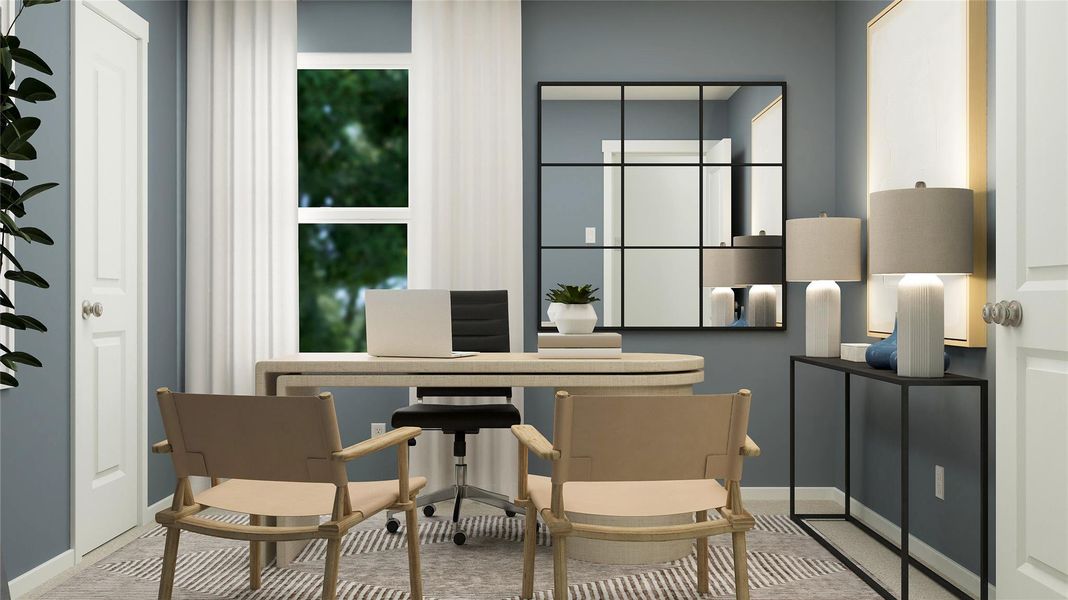 Furnished interior view inside a new home in Rancho Del Cielo, Jarrell (Image 4).