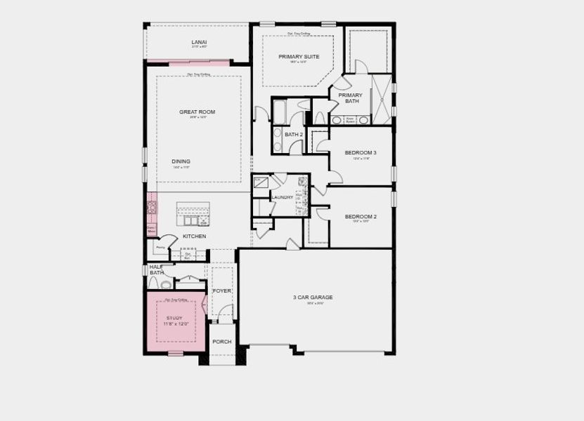 2D floor plan layout of this home in Headwaters at Lofton Creek, Yulee, FL (Image 4). 2D floor plan layout of this home in Headwaters at Lofton Creek, Yulee, FL (Image 4).