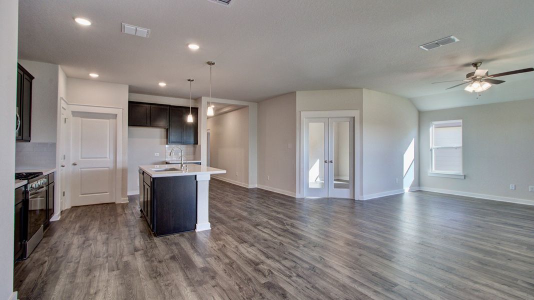 Furnished interior in a model home at Westridge - Landmark in San Antonio (Image 48).