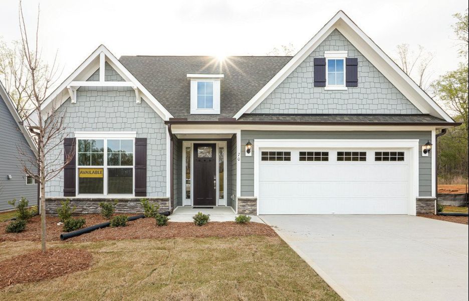 Representative exterior photo of a completed home built from the Amelia by Eastwood Homes in Monterra, Kernersville, NC (Image 2).