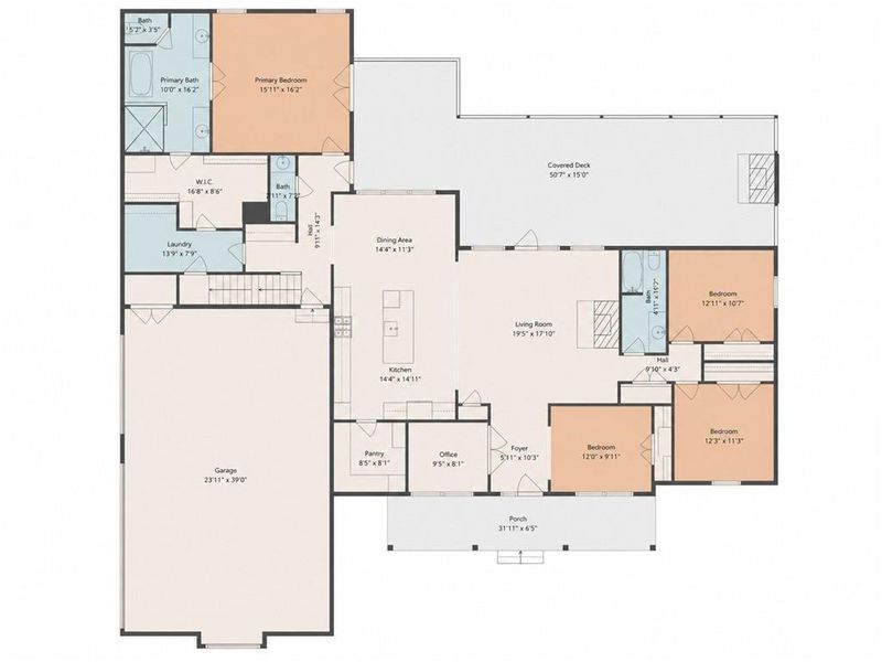 2D floor plan layout of this home in , Fairmount, GA (Image 5).