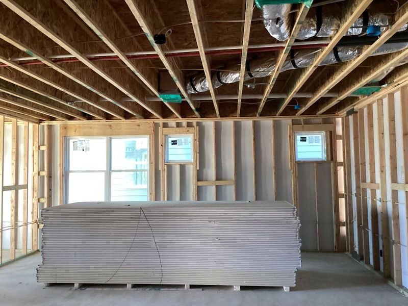 In-progress construction of a new home in The Cottages at Lariat, Liberty Hill, TX (Image 26). In-progress construction of a new home in The Cottages at Lariat, Liberty Hill, TX (Image 26).