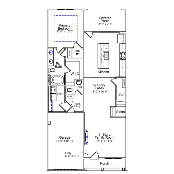 2D floor plan layout of this home in Grand Park, Leland, NC (Image 4).
