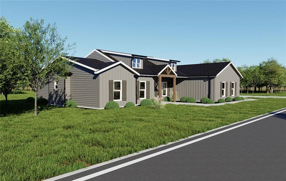 Front exterior of a new home in , Rome, GA, highlighting curb appeal (Image 2). Front exterior of a new home in , Rome, GA, highlighting curb appeal (Image 2).