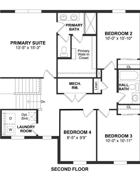 2D floor plan layout of this home in Aspire at Morningside, Fort Pierce, FL (Image 5).