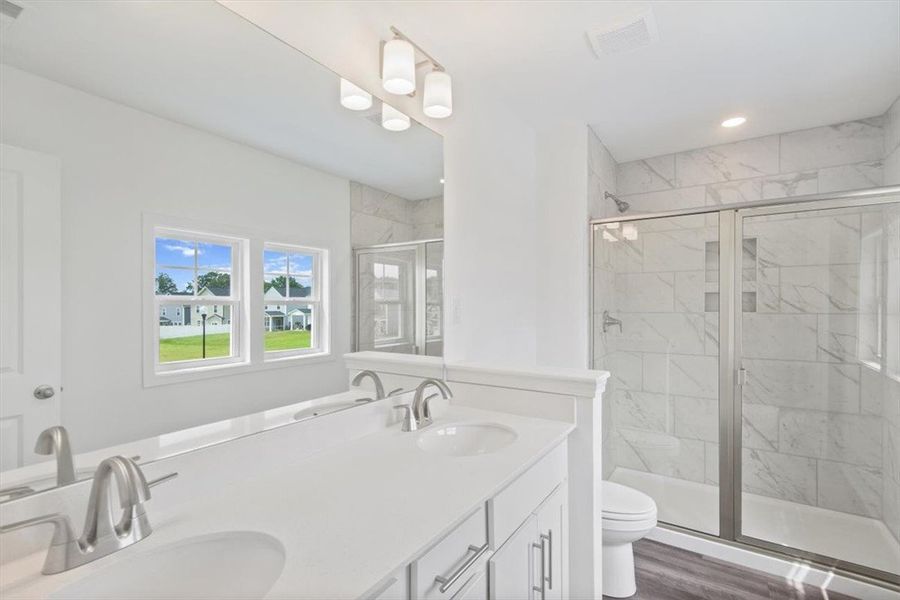 Furnished interior view inside a new home in Brownstone Park, Easley (Image 10).