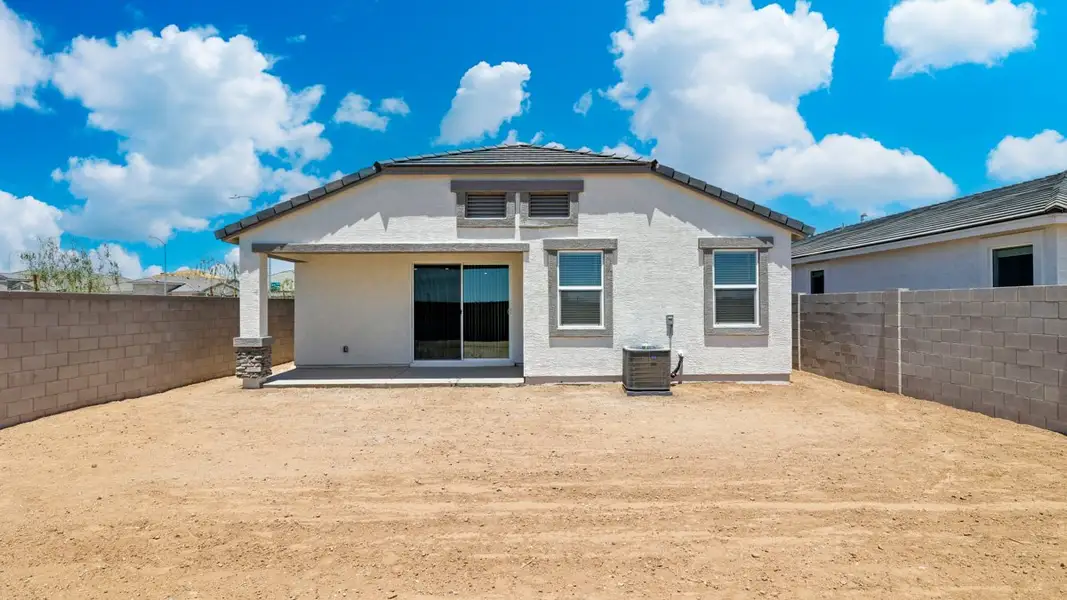 Exterior details and patio area of a home in Zanjero Pass, Waddell (Image 3).