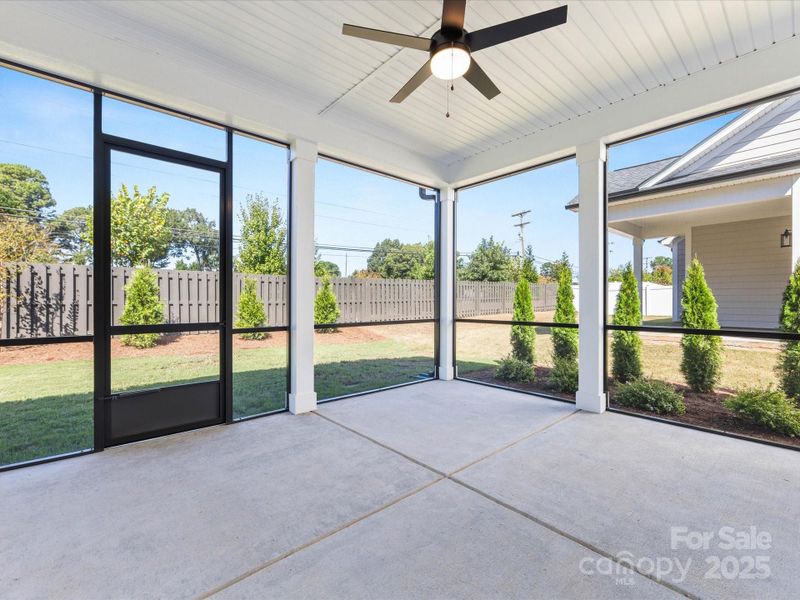 Exterior details and patio area of a home in Phillips Village, Matthews (Image 27).