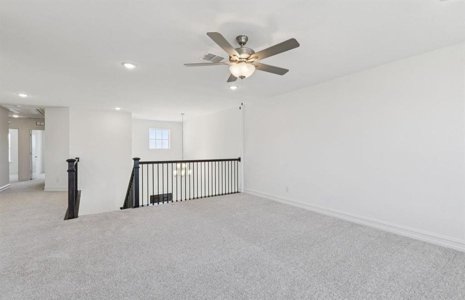 Spacious game room on second level