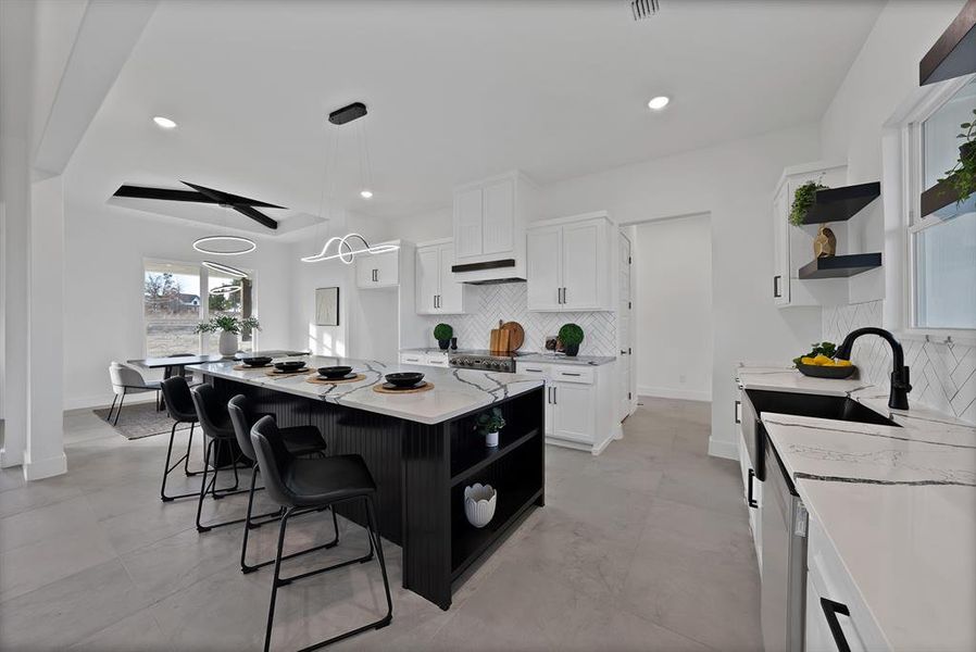 Furnished interior view inside a new home in , Celeste (Image 30).