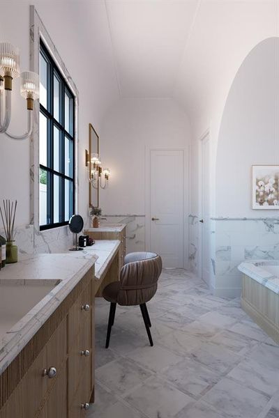 Furnished interior view inside a new home in , Dallas (Image 12).