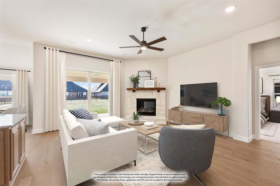 Furnished interior view inside a new home in Abe's Landing, Granbury (Image 10).