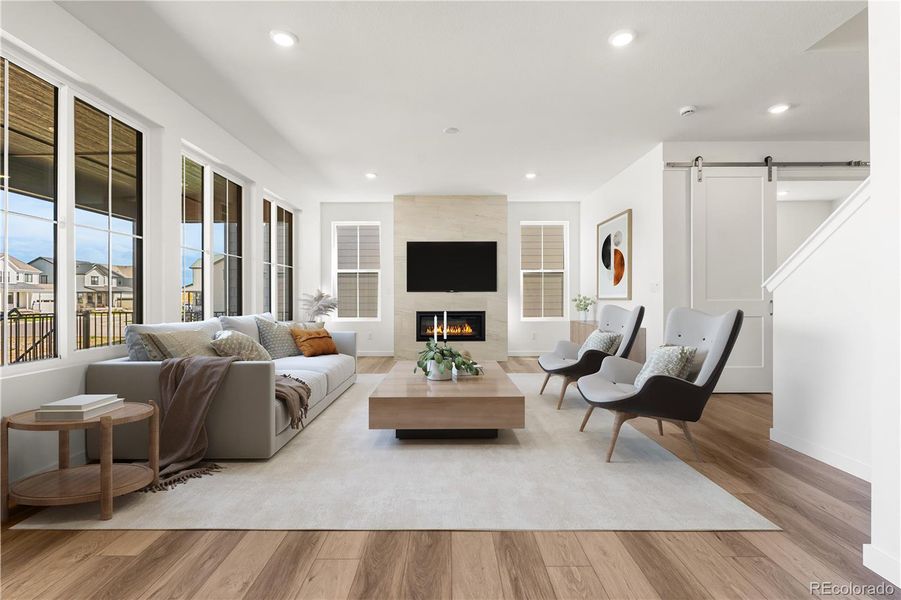 Furnished interior view inside a new home in Harmony at Solstice, Littleton (Image 8).