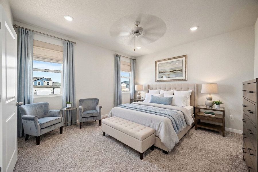 Furnished interior view inside a new home in Ridge at Lorson Ranch, Colorado Springs (Image 10).
