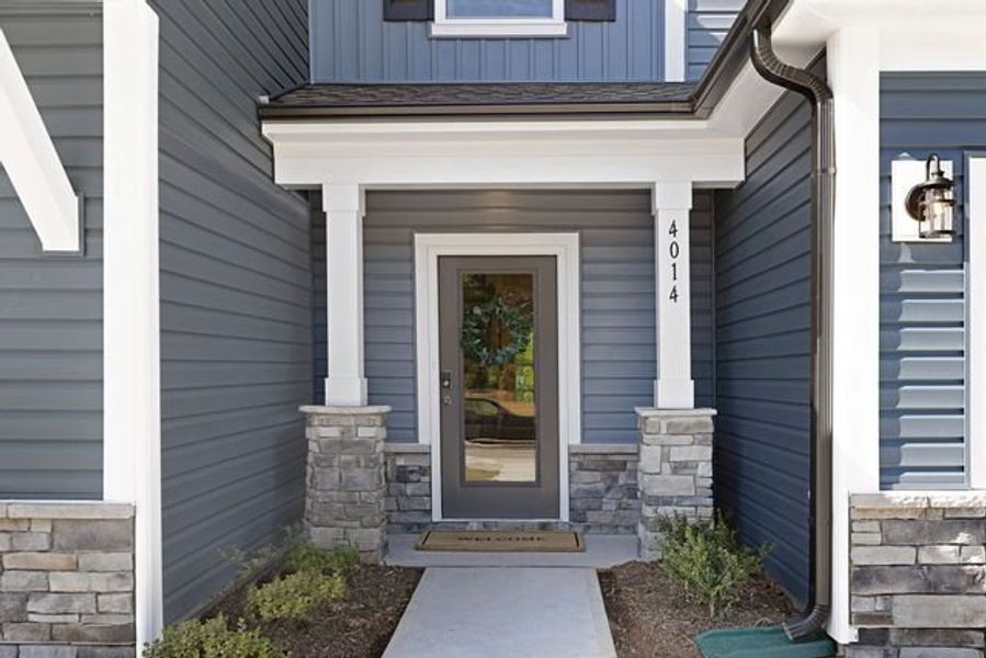 Representative exterior details of a home built from the Alexandria TH by True Homes in Covington Ridge Townhomes, Thomasville (Image 2).