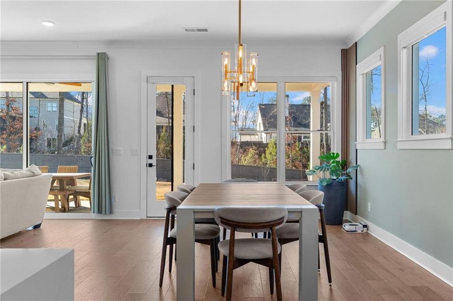 Furnished interior view inside a new home in , Marietta (Image 52).