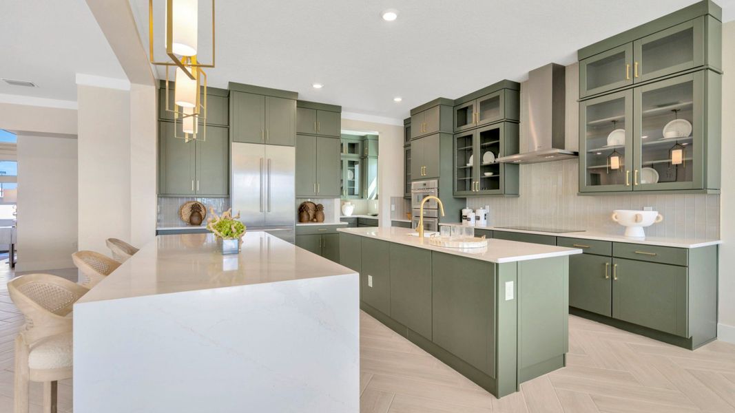 The Kitchen of another Grand Sabal Model which is available at Serengeti.