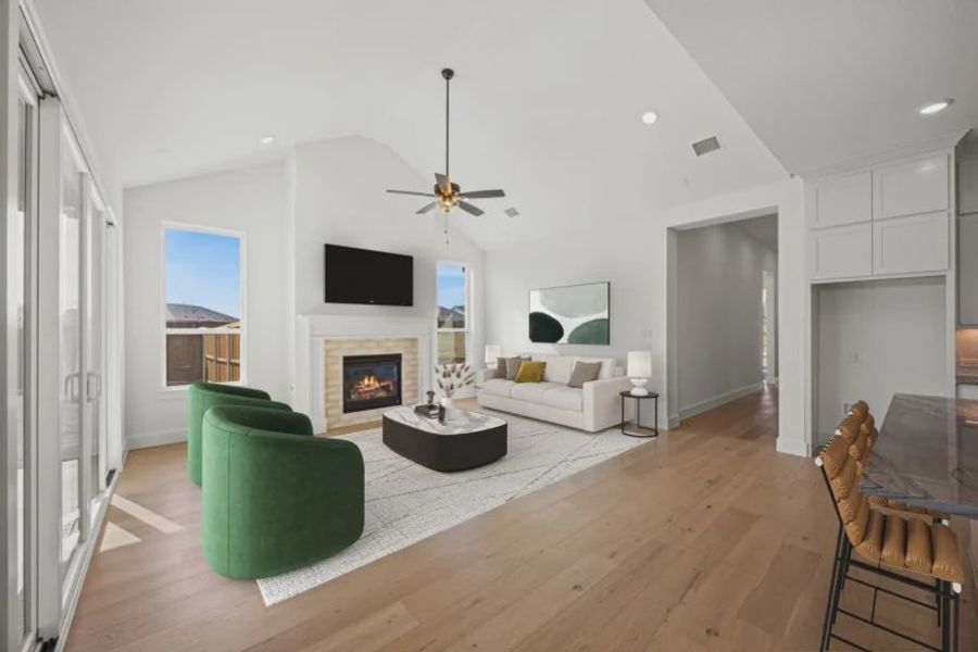 Furnished interior view inside a new home in Chatham Reserve, Providence Village (Image 6).