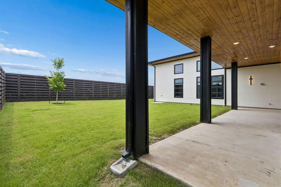 Spacious backyard
