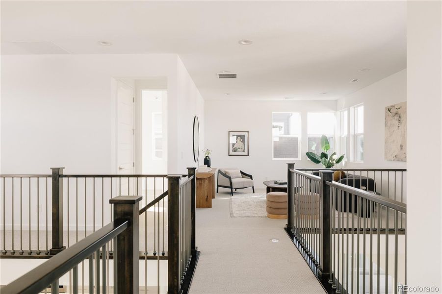 Furnished interior view inside a new home in Lyric at Ridgegate, Lone Tree (Image 28).
