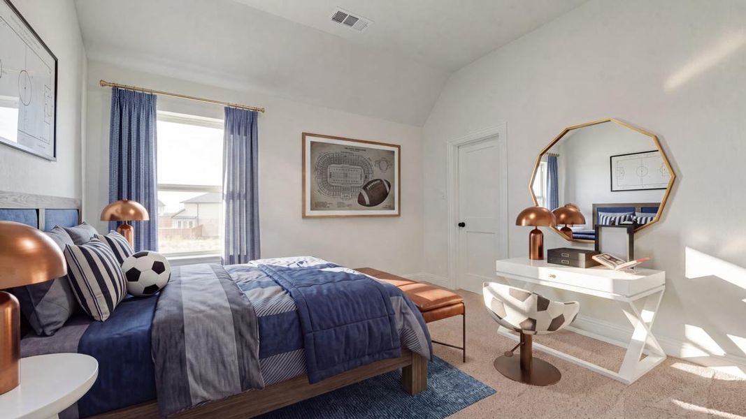 Furnished interior view inside a new home in Dominion of Pleasant Valley, Wylie (Image 30).