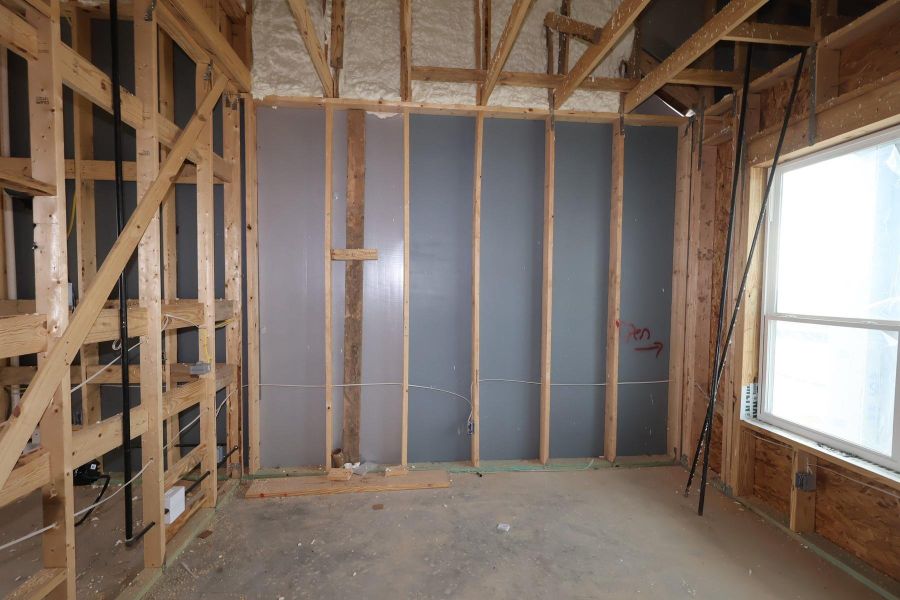In-progress construction of a new home in Bridgeland Central: Emerald Heights - Landmark Row Collection, Cypress, TX (Image 11).