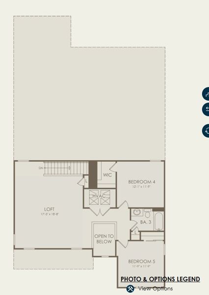 2D floor plan layout for the Coral Grand by Pulte Homes in Westerly Park at Wildlight, Wildlight, FL (Image 5).