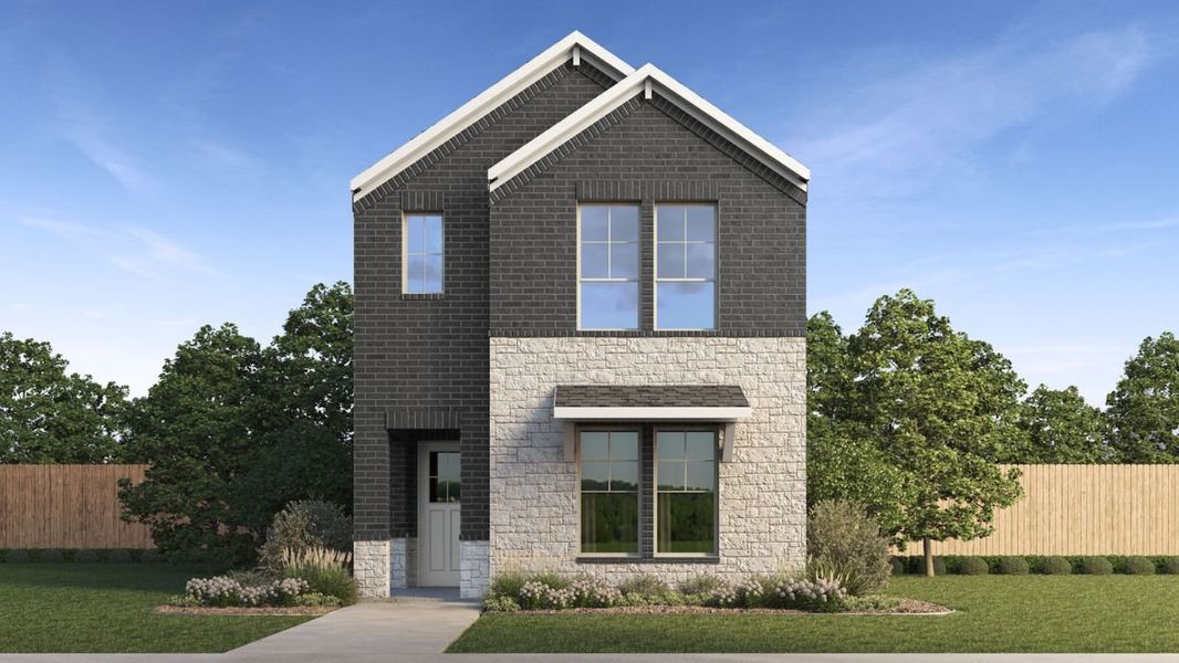 Representative exterior photo of a completed home built from the Plan by D.R. Horton in Waterbend, Euless, TX (Image 5).